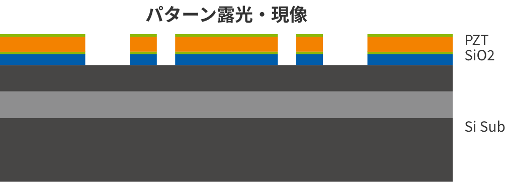 パターン露光・現像