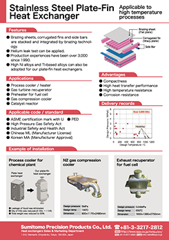 images:PDF brochure of Stainless steel plate-fin heat exchanger