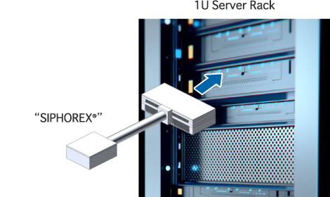 images:1U Server Rack and “SIPHOREX®”