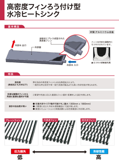 イメージ：高密度フィンろう付け型水冷ヒートシンクのPDF